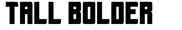 Tall Bolder font preview